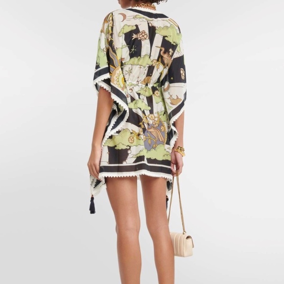 NEW Tory Burch Caftan Navy Sundial Beach Swim Coverup - Size S - Picture 2 of 11